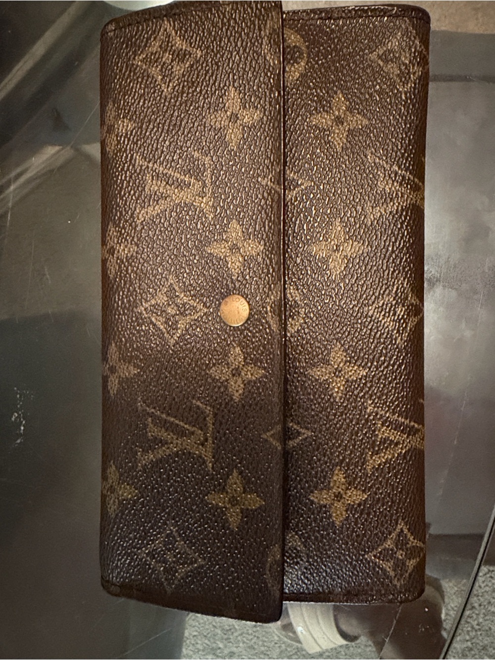 Louis Vuitton Monogram Continental Wallet in Brown and Gold